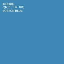#3D88B5 - Boston Blue Color Image